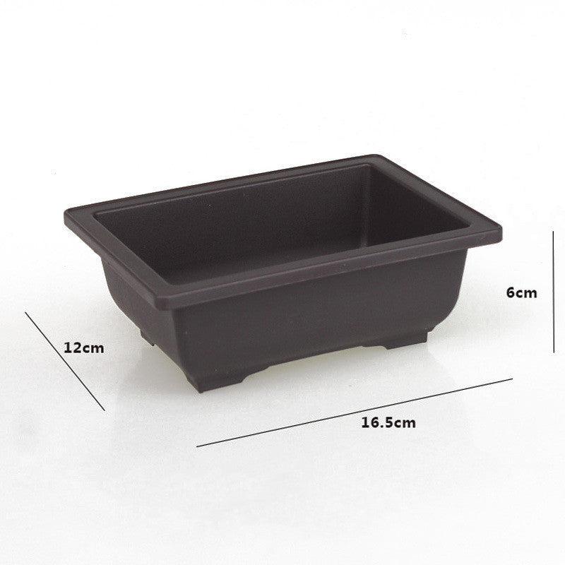 Antique Rectangular Plastic Flower Pots Succulent Small Potted Plants Can Be Equipped With Trays