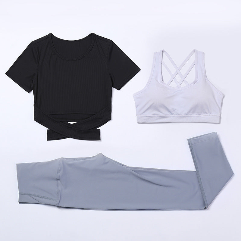 Three-piece speed suit for gym yoga wear