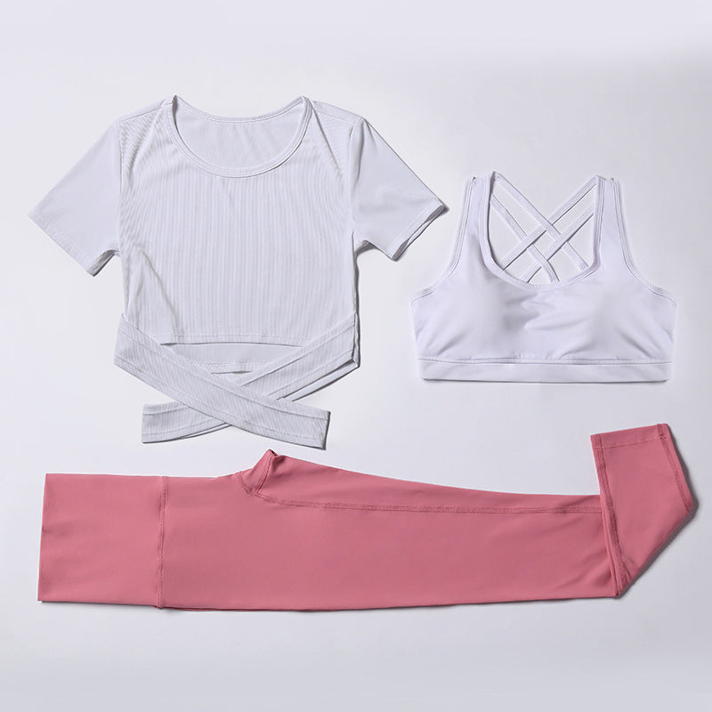 Three-piece speed suit for gym yoga wear