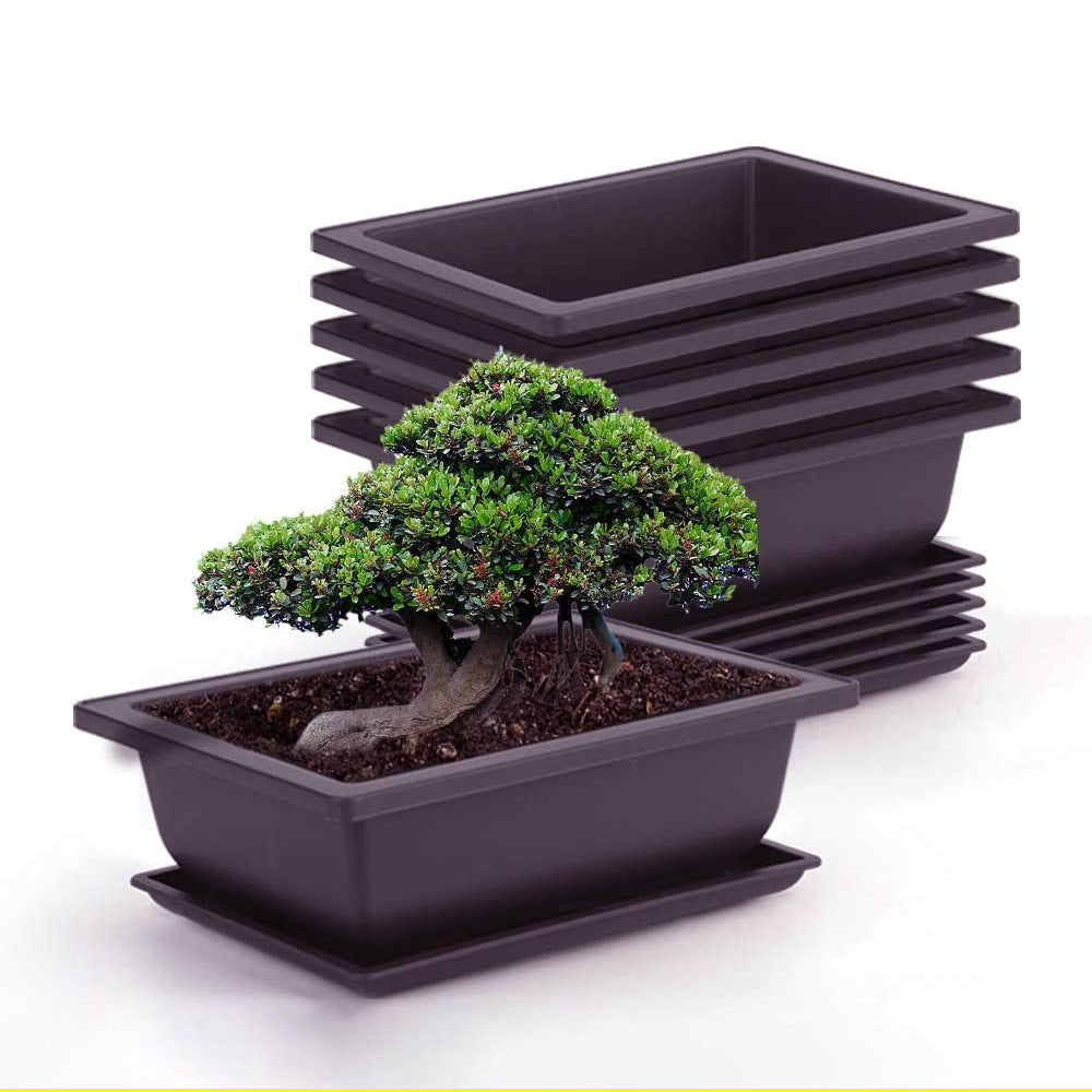 Antique Rectangular Plastic Flower Pots Succulent Small Potted Plants Can Be Equipped With Trays